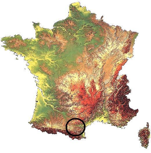 Localisation of the Aude Valley
