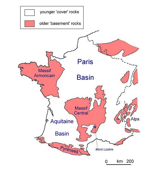 regions of france. France massifs. 39 kb