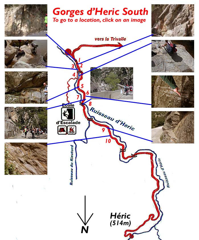 Active map including hot spots for locations
