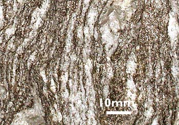 photo of gneissic banding