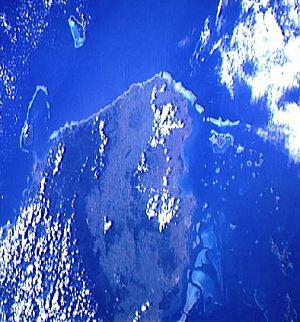 Space shuttle image of Viti Levu