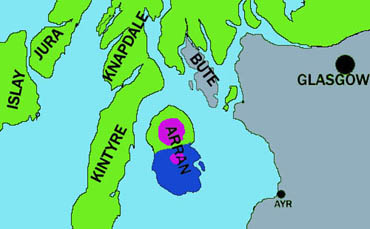 map of arran