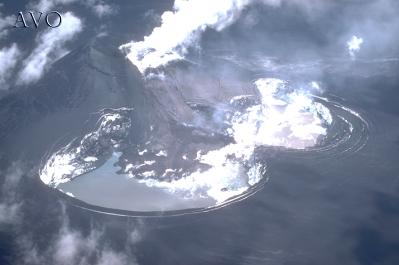 Veniaminof's caldera with  ice field