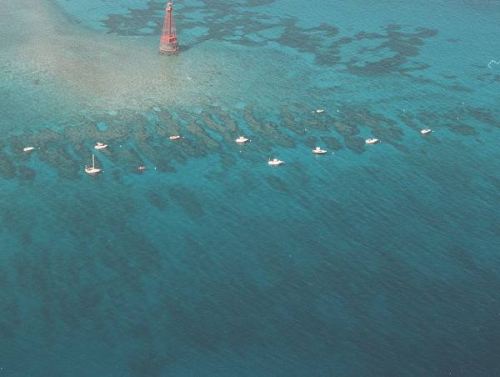 aerial view of Sombrero Reef